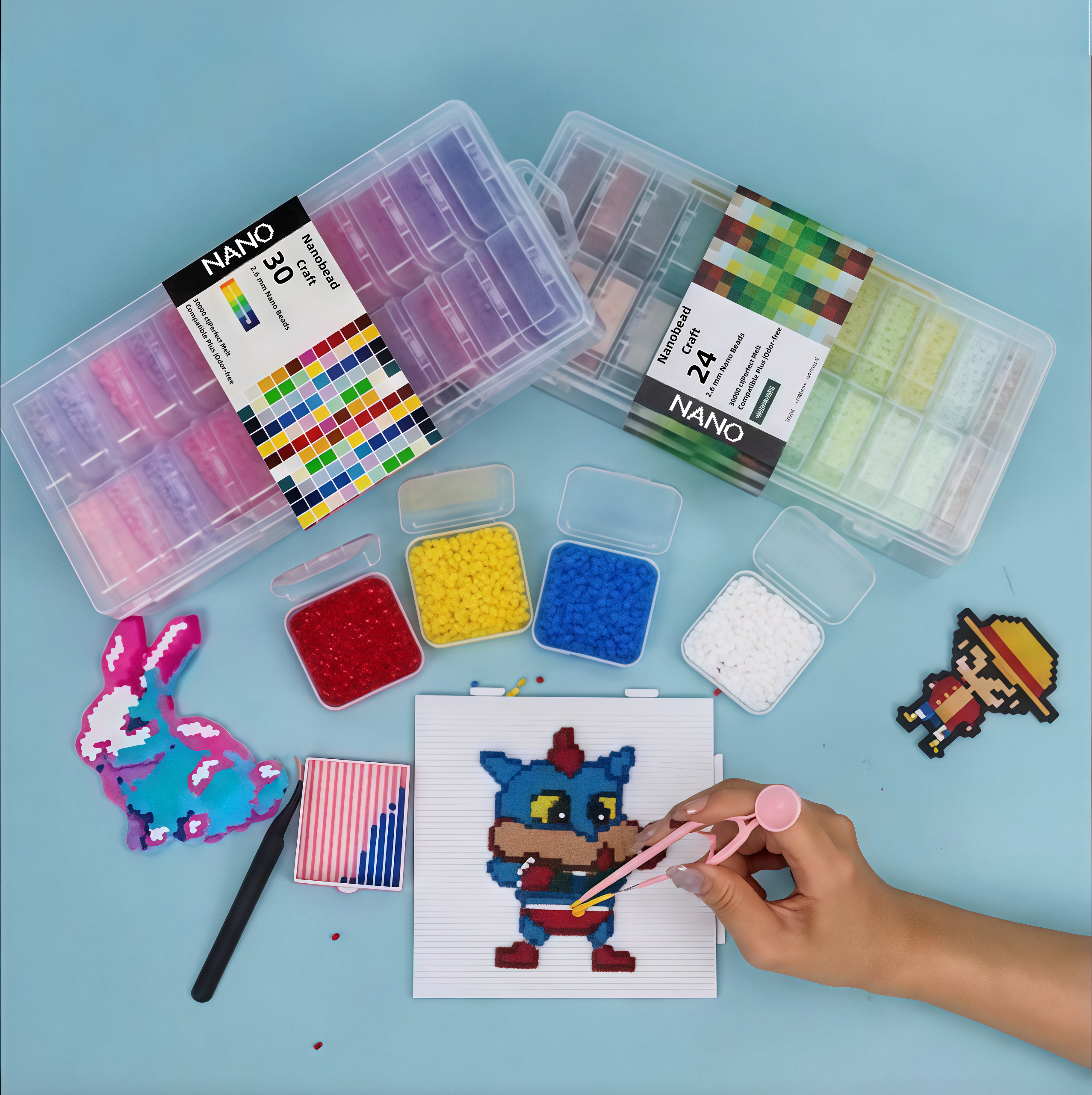 120000 pcs Prism 120 Nano Beads Box Mini Fuse Beads 2.6mm