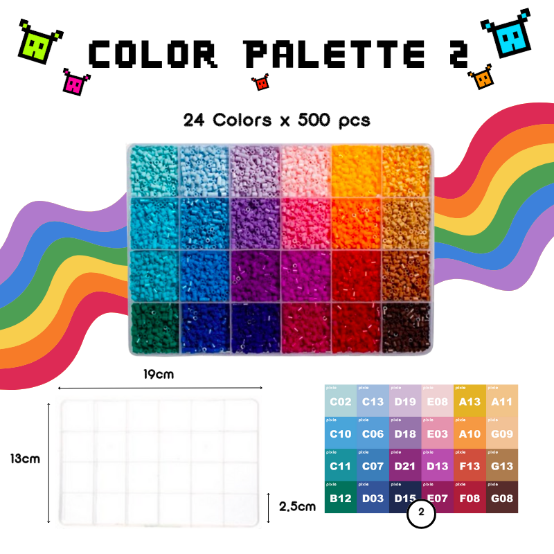 PixieBeads 96 Starter Combo - 48,000 Mini Fuse Beads 2.6mm