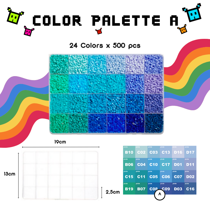 PixieBeads 120 Starter Combo - 60,000 Mini Fuse Beads 2.6mm