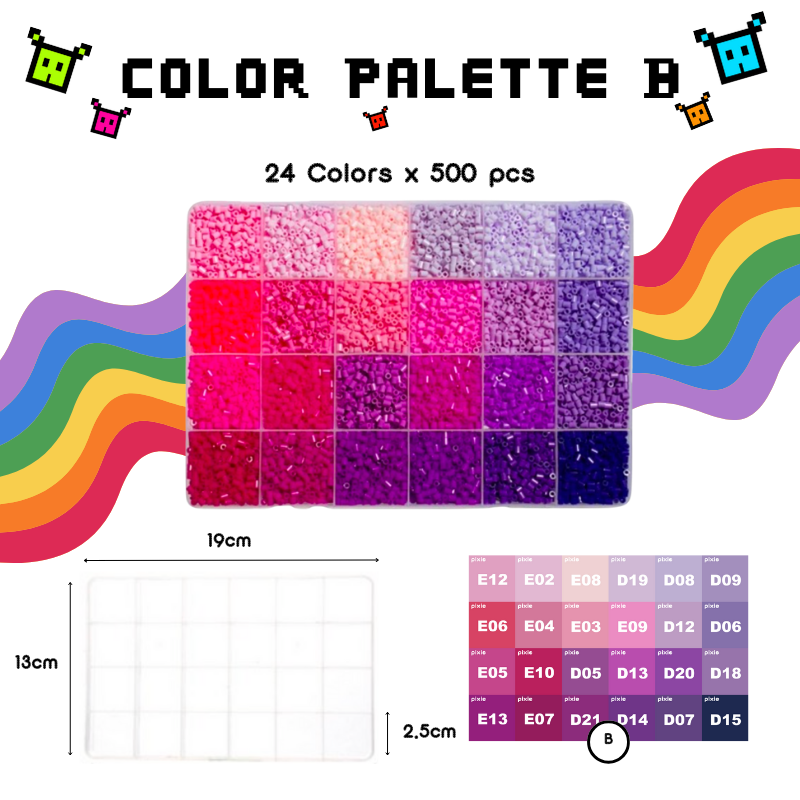 PixieBeads 120 Starter Combo - 60,000 Mini Fuse Beads 2.6mm