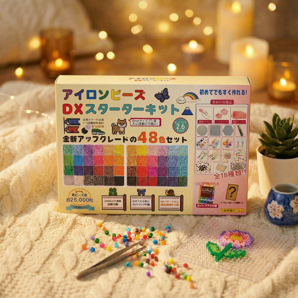 ミニアイロンビーズ DXスターターキット｜48色・約25000粒・18種ツール付き｜初心者でもすぐ作れる