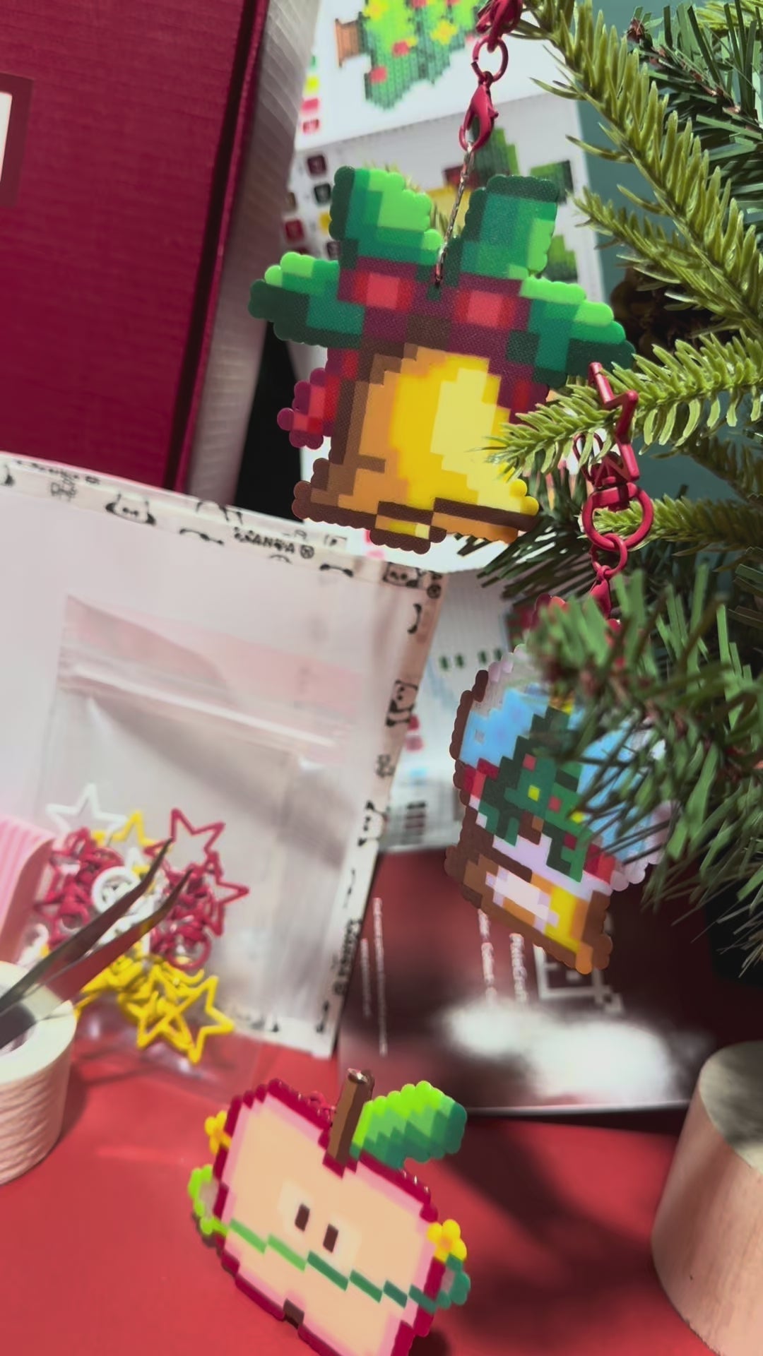 PixieBeads Christmas Gift Box with tools (12 Original Designs) | 25 Colors | 10,000 ct 2.6mm Premium Fuse Beads