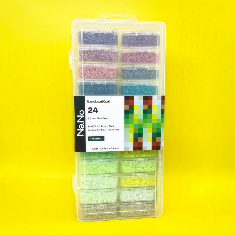 24000 pcs Essential 24 PixieBeads Box【Forest Vibes】- Mini Fuse Beads 2.6mm