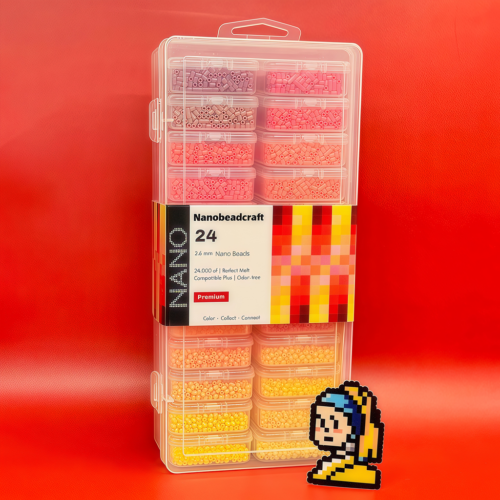 24000 pcs Essential 24 NanoBeads Box【Sunset Glow】- Mini Fuse Beads 2.6mm