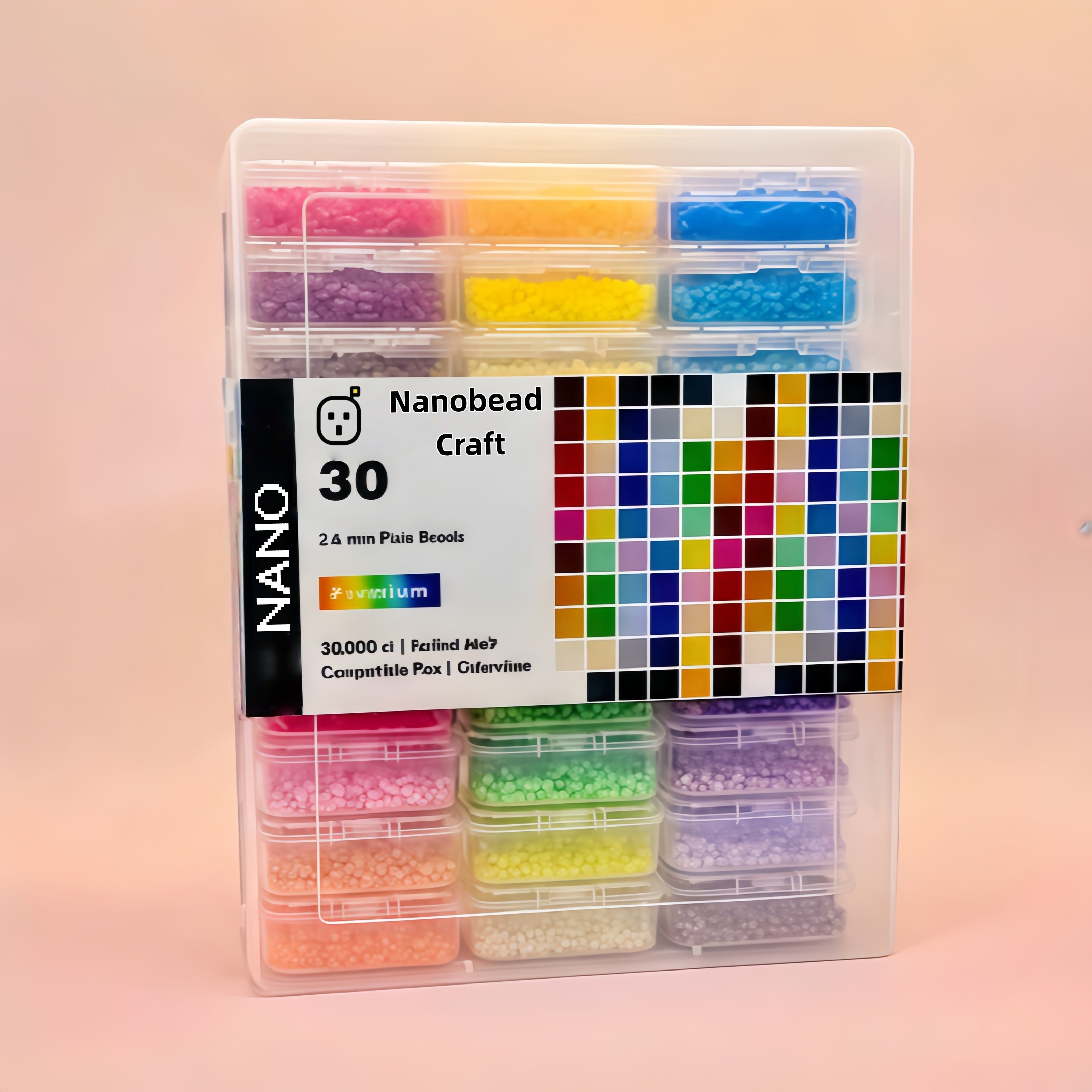 30000 pcs Spectrum 30 Nano Beads Box Mini Fuse Beads 2.6mm