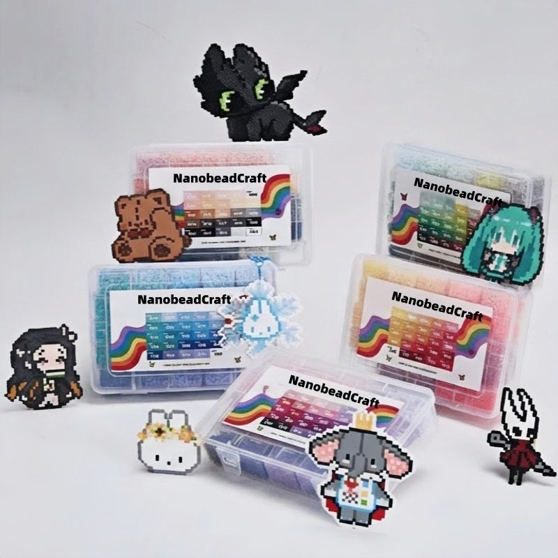 NanoBeads Premium Combo Set (120 Colors & All-in-one Tool Set) - 50,000 ct Premium 2.6mm Fuse Beads with tools