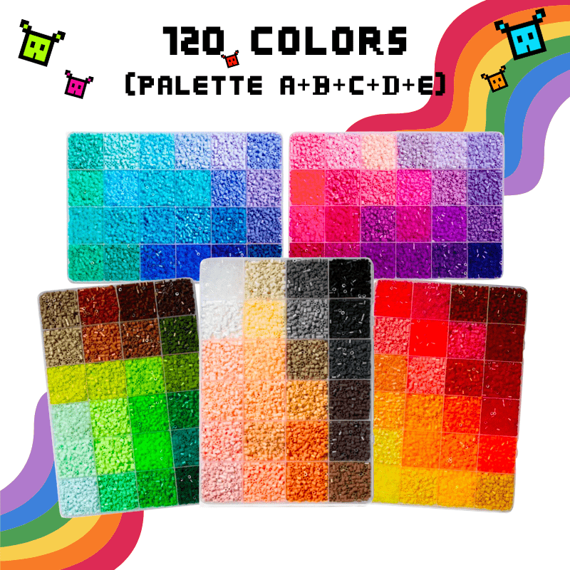 Nano Beads 120 Starter Combo - 60,000 Mini Fuse Beads 2.6mm