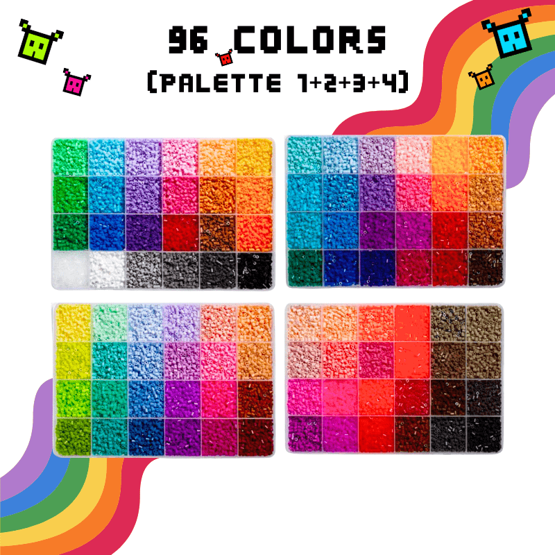 Nano Beads 96 Starter Combo - 48,000 Mini Fuse Beads 2.6mm