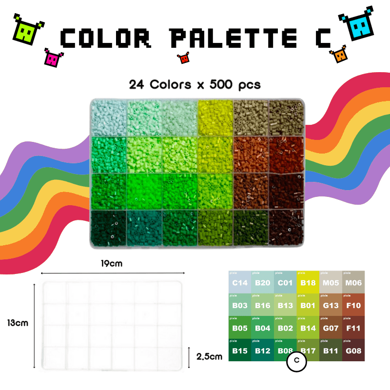 PixieBeads Combo Box - 60,000 Mini Fuse Beads 2.6mm