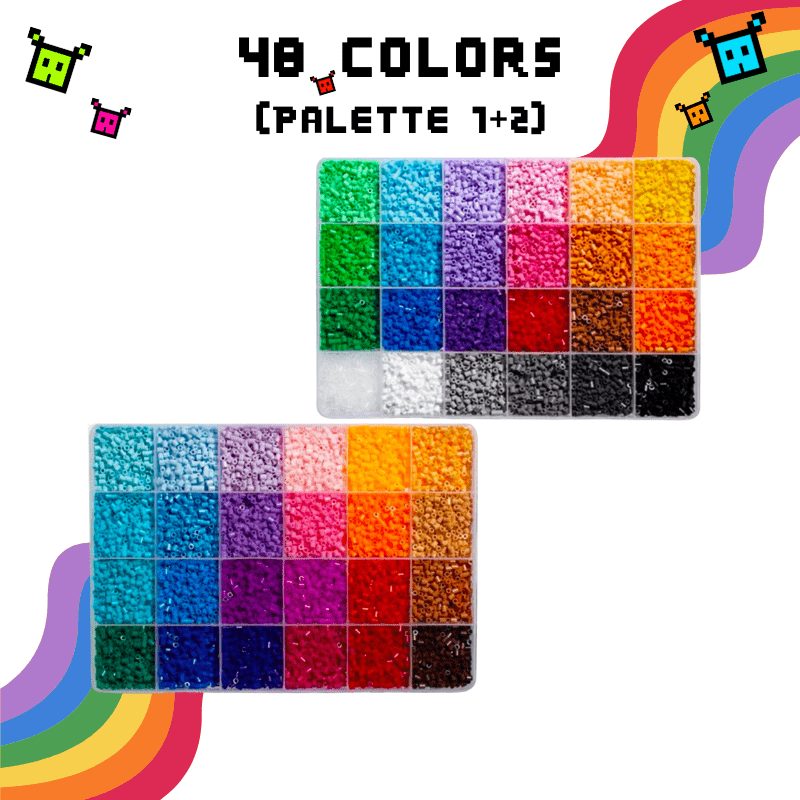 PixieBeads Combo Box - 60,000 Mini Fuse Beads 2.6mm