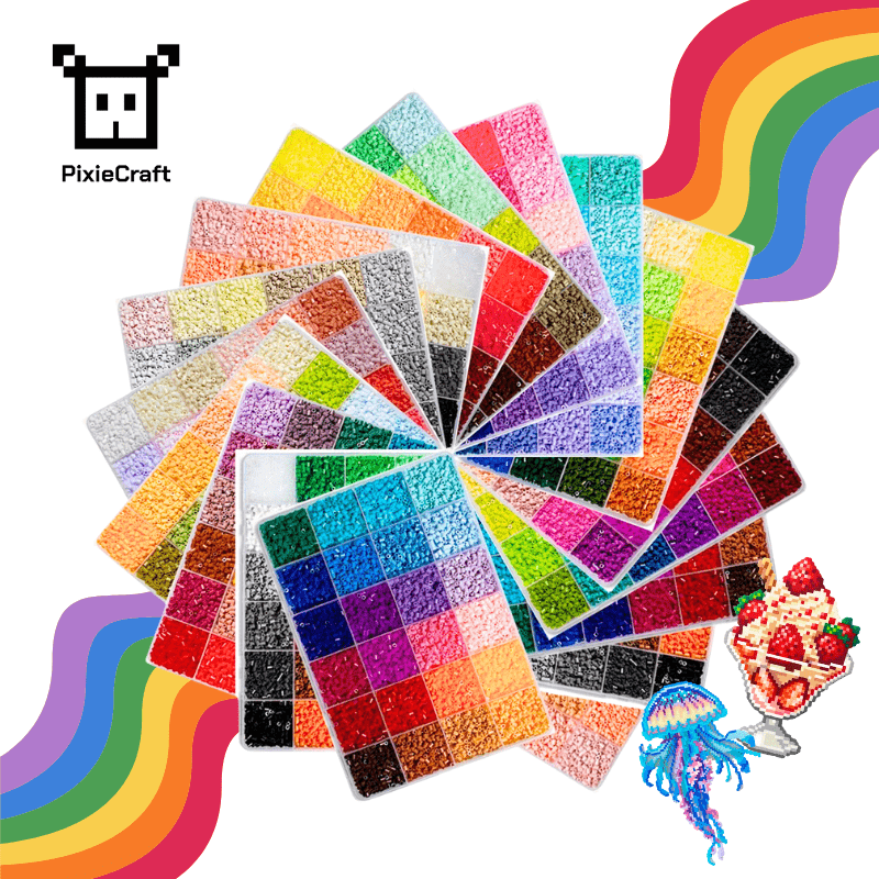 PixieBeads Combo Box - 60,000 Mini Fuse Beads 2.6mm