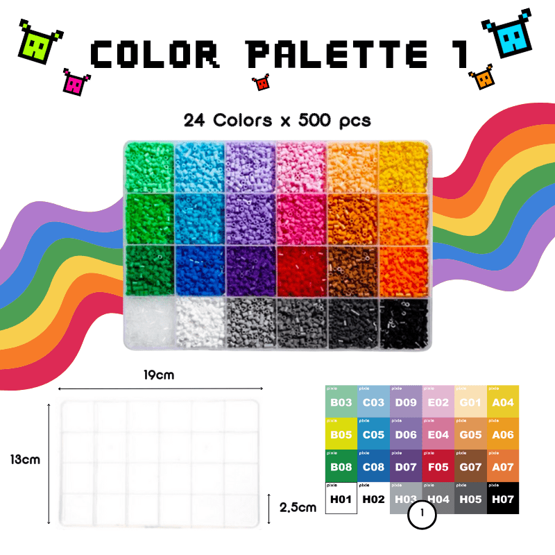 PixieBeads Combo Box - 60,000 Mini Fuse Beads 2.6mm