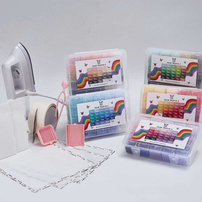 PixieBeads Premium Combo Set (120 Colors & All-in-one Tool Set) - 50,000 ct Premium 2.6mm Fuse Beads with tools