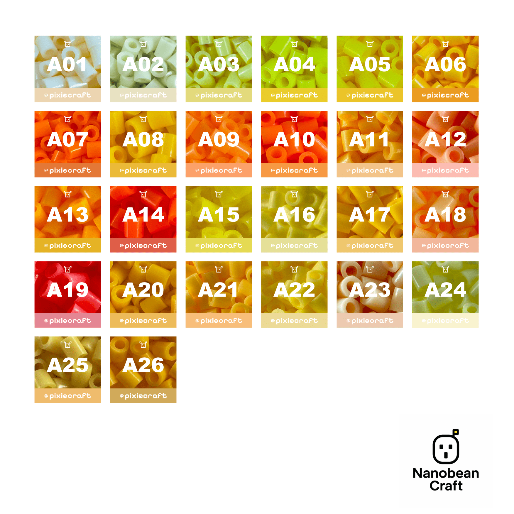 Pure Nano Beads Refill 1000ct - Palette A (Warm Autumn)