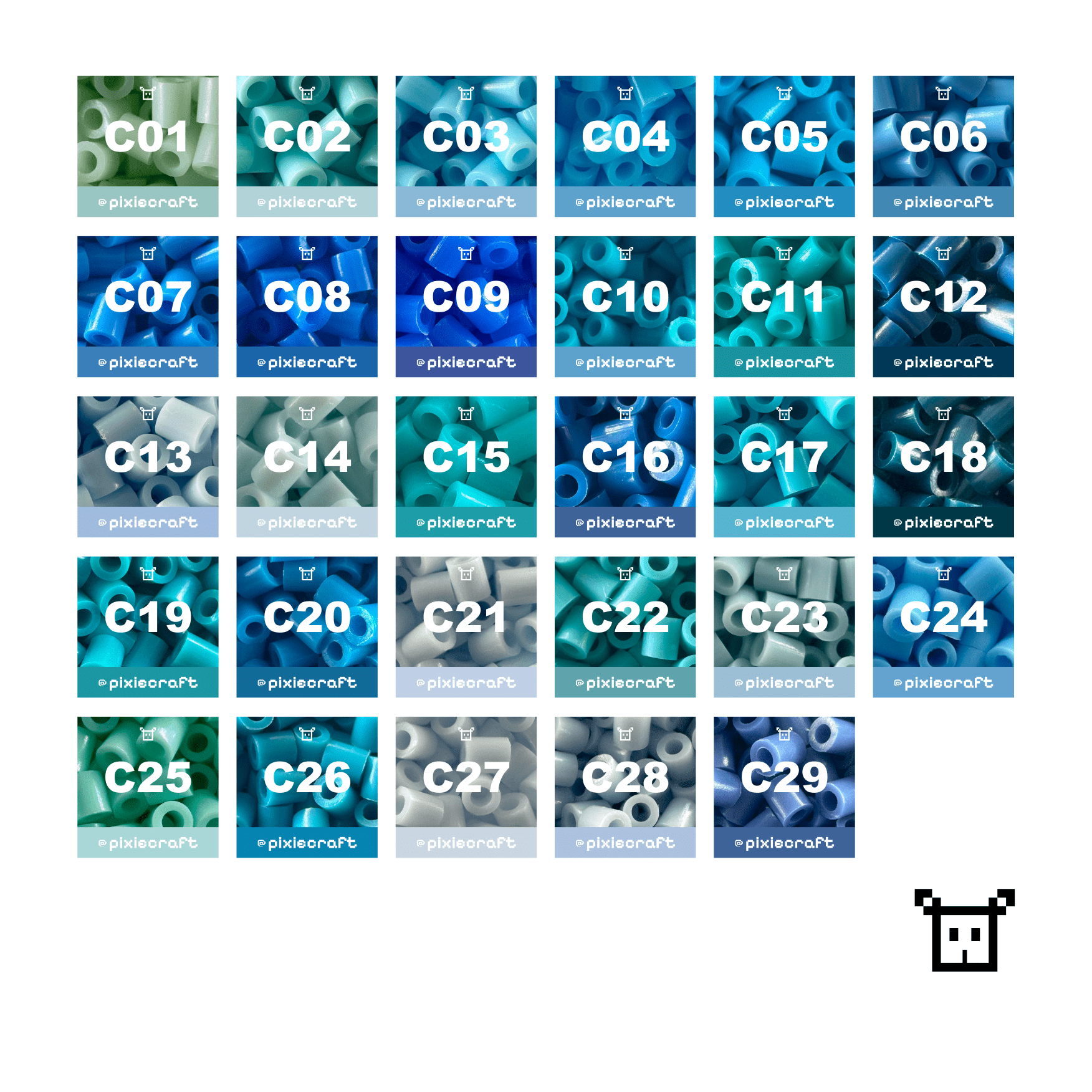 Pure Pixels Refill 1000ct - Palette C (Ocean Blues)