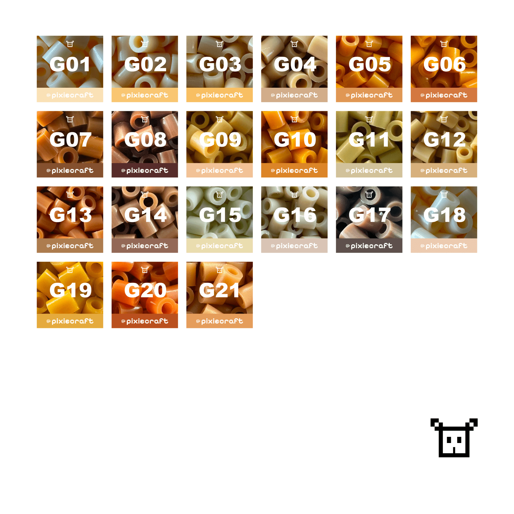 Pure Pixels Refill 1000ct - Palette G (Earth Tones)